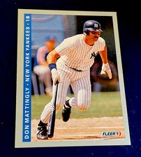 1993 Fleer #281 Don Mattingly NY Yankees Coach/ Monument Park Honors