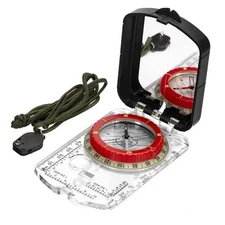 Orienteering Compass with Sighting Mirror, Clinometer & LED Light