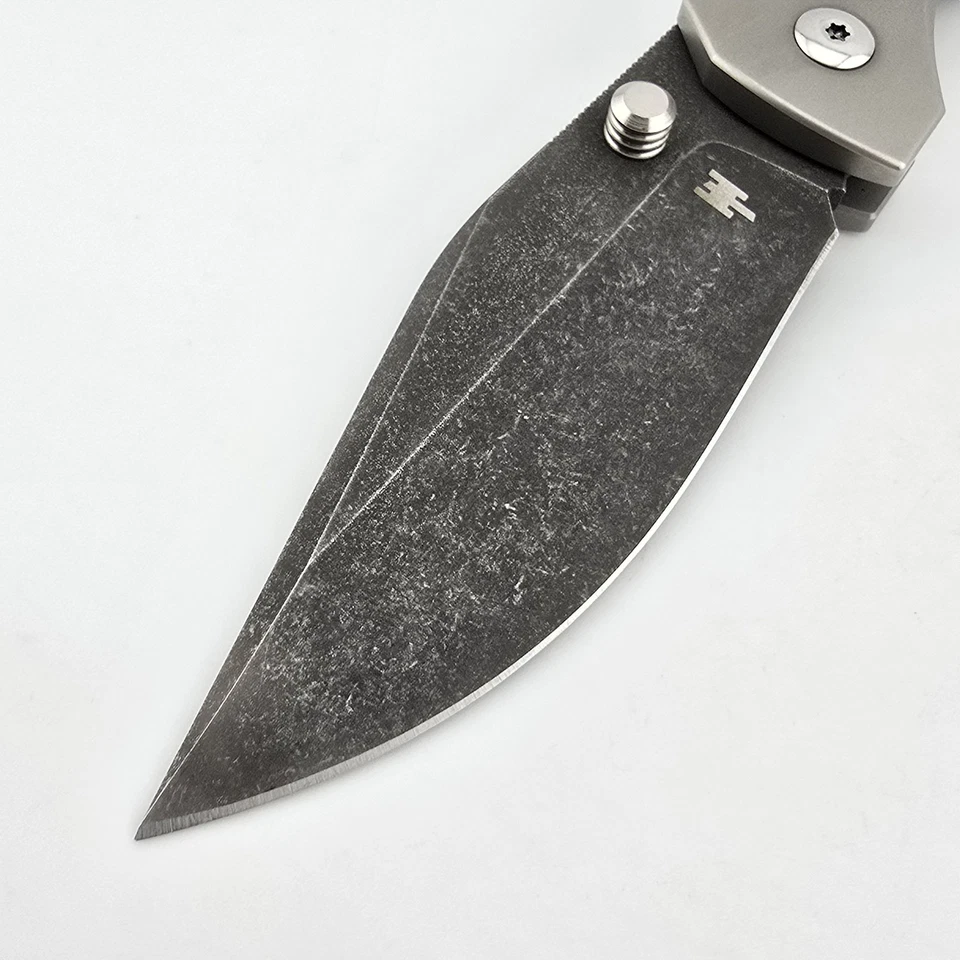 Wehr Knives Lukas P Folding Knife Titanium Micarta 3.25" Acid Stonewashed S35VN - Image 4 of 4