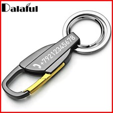 Personalized Lettering Keychain Men Key Chain Key Ring Waist Hanged Key Holder F