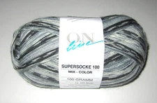 100 gram ball of ON LINE SUPERSOCKE MIX COLOR sock yarn #1478