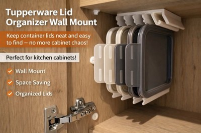 Tupperware Lid Organizer Wall Mount | Kitchen Storage Organizer | kitchen hacks 