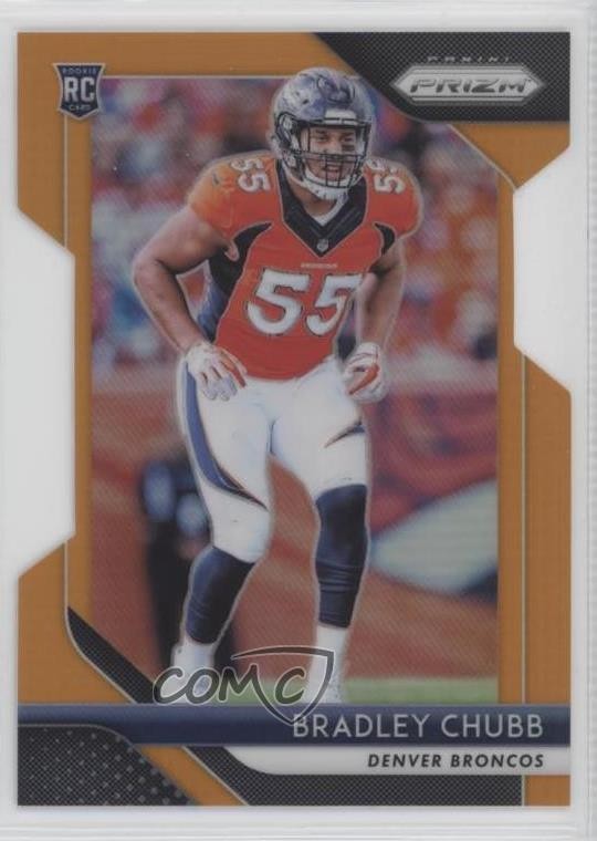 2018 Panini Prizm Rookie Orange Prizm 28/249 Bradley Chubb #204 Rookie RC 0q1p