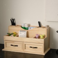 Holz Make -Up Organizer Schreibtisch Organizer Mit Schubladen Aufbewahrungsbox