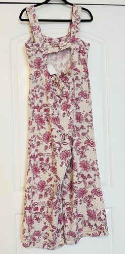 $439 MISA Los Angeles Floral Frankie Jumpsuit Designer Boho Linen Blend M READ - Picture 5 of 22