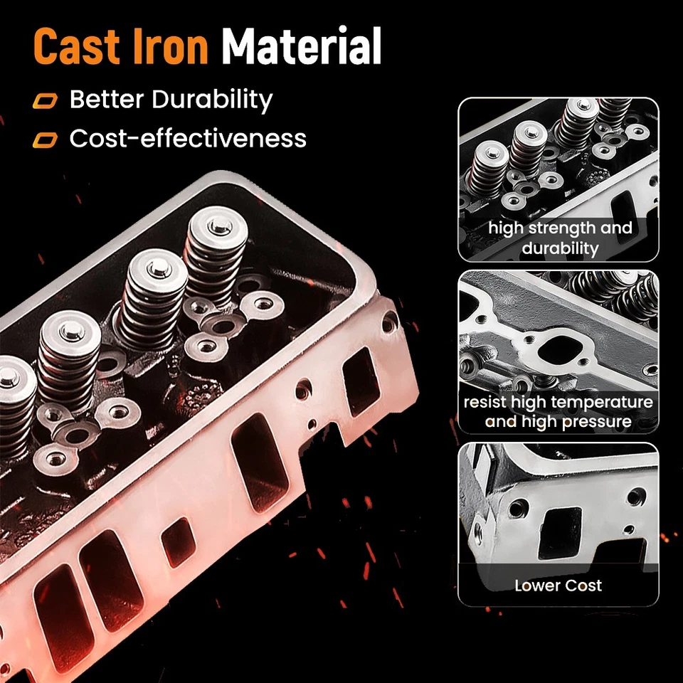 Cylinder Head 12557113 for 1992-2014 GMC Marine Chevy Astro Blazer V6 4.3L 262Cu - Image 2 of 4