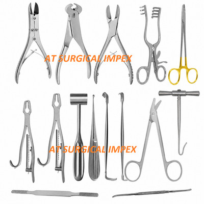 15 Pcs Orthopedic Veterinary Surgery Instrument Kit German Steel Surgical Set