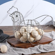 Metal Wire Chicken Egg Storage Basket Kitchen Holder Living Room Decoration 15.72 per metre