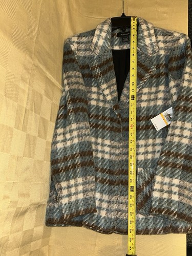New Karen Kane Wool-Blend Plaid Jacket/Blazer Multicolor Women’s Size S - Picture 7 of 13