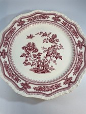 Mason’s Ironstone Large Dinner Plate. Pink Manchu Pattern. 27cm Diameter.