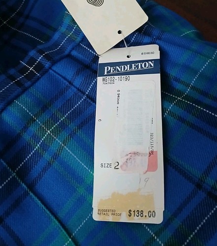 Pendleton Midi Skirt Plus Size 24W Wool 90s Vintage Pleated Plaid Made In USA - Picture 10 of 11