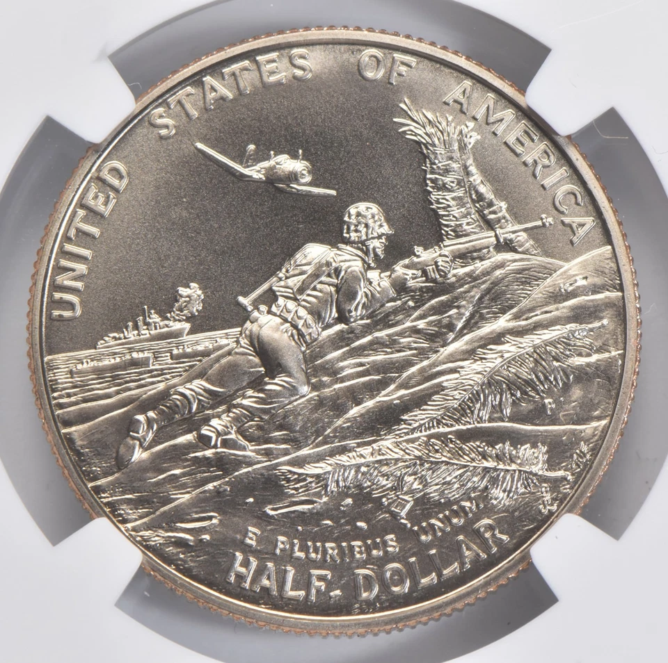 MS70 1991-1995-P World War 2 WWII Commemorative Half Dollar NGC *3797 - Image 4 of 4