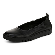 Vionic Women's Uptown Leather Ballet Slip-On Flats Black (J2129L1001)