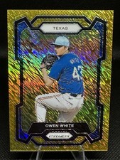 Owen White 2024 Panini Prizm Baseball Gold Shimmer Prizm 7/7 FOTL Rangers