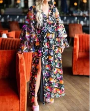 Buddylove Multi Sequin Maxi Dress Black