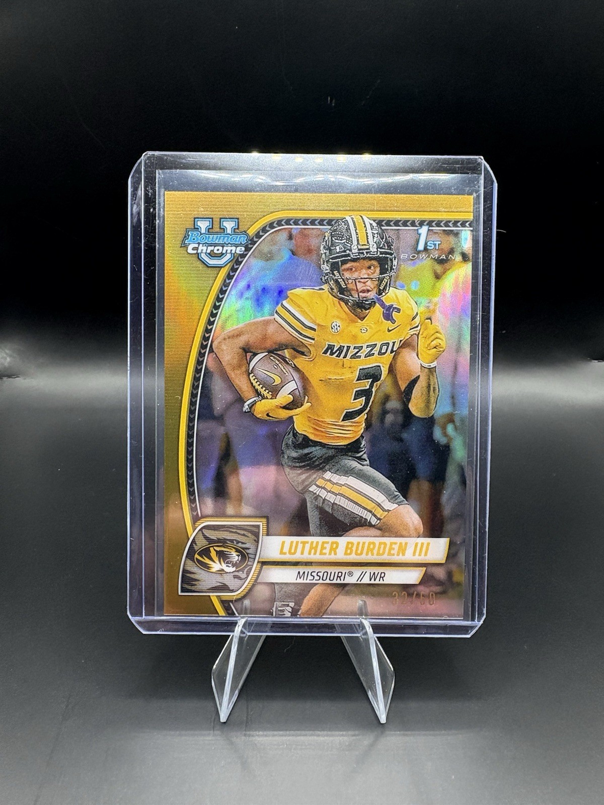 2024 Bowman University Chrome - Luther Burden #123 Gold Refractor /50 (RC)
