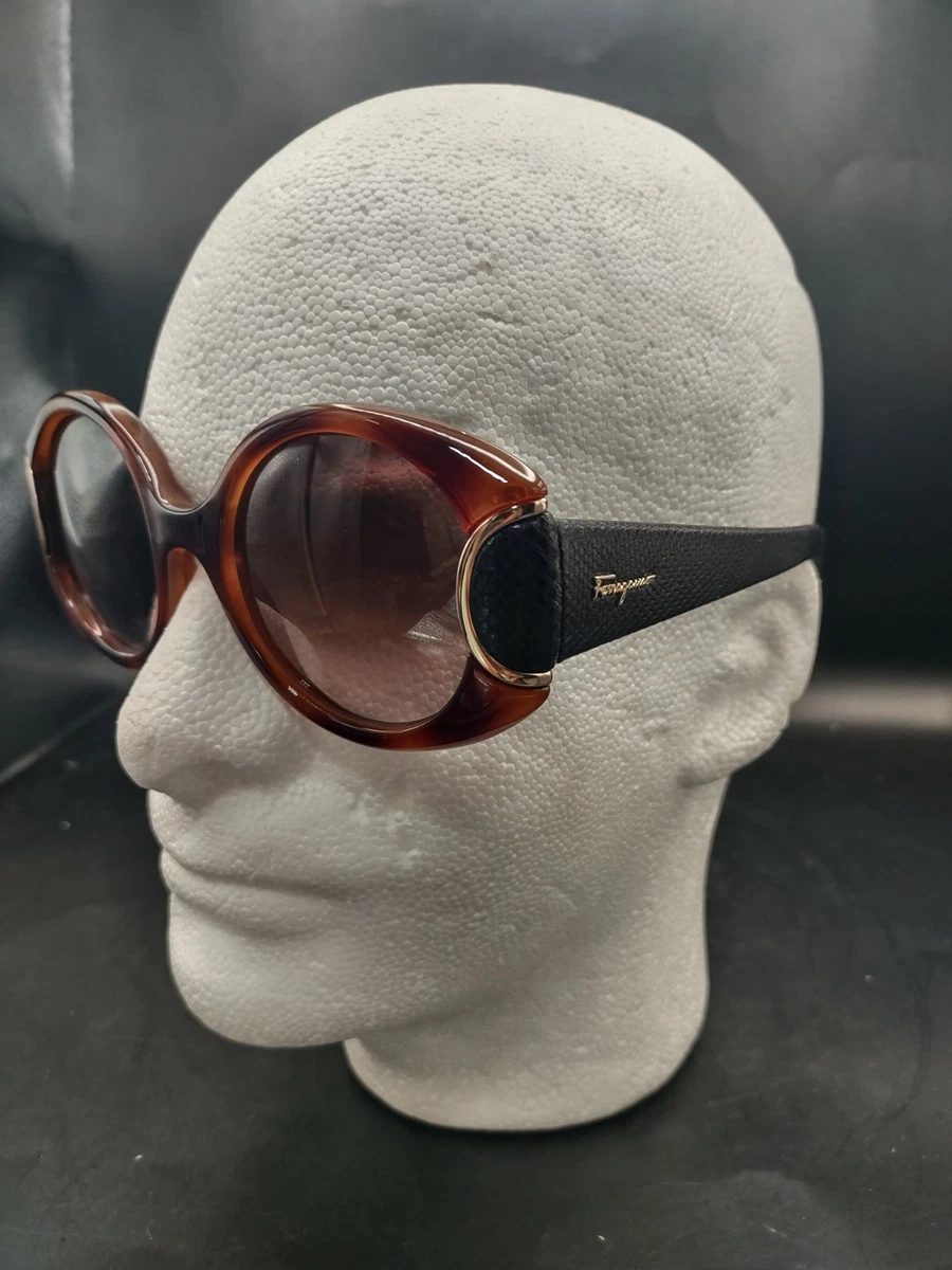 Salvatore Ferragamo Brown Round Sunglasses for Men for sale | eBay