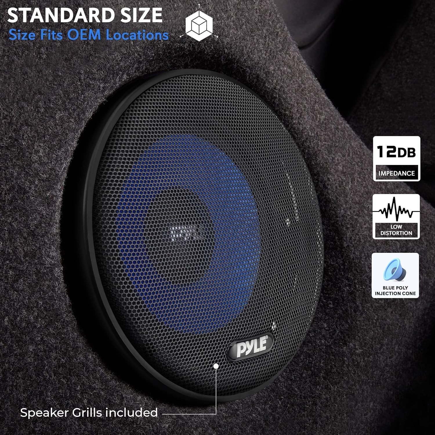 Pyle Two-Way Component Speaker System - 6.5" Two-Way, 360 Watts w/ 4 Ohm