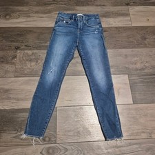 Good American Blue Denim Straight Leg Jeans Medium Wash Size 2/26