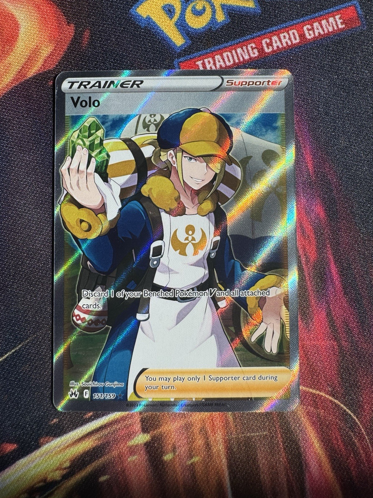 Volo 151/159 Full Art Trainer Crown Zenith Holo Rare Pokemon TCG S&V NM Card