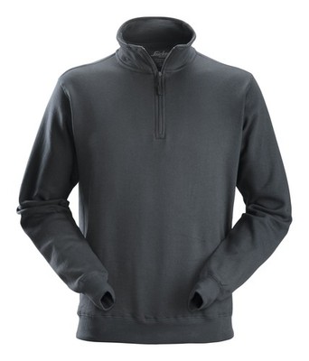 Snickers Workwear Sweatshirt Troyer 2818, XS, stahlgrau