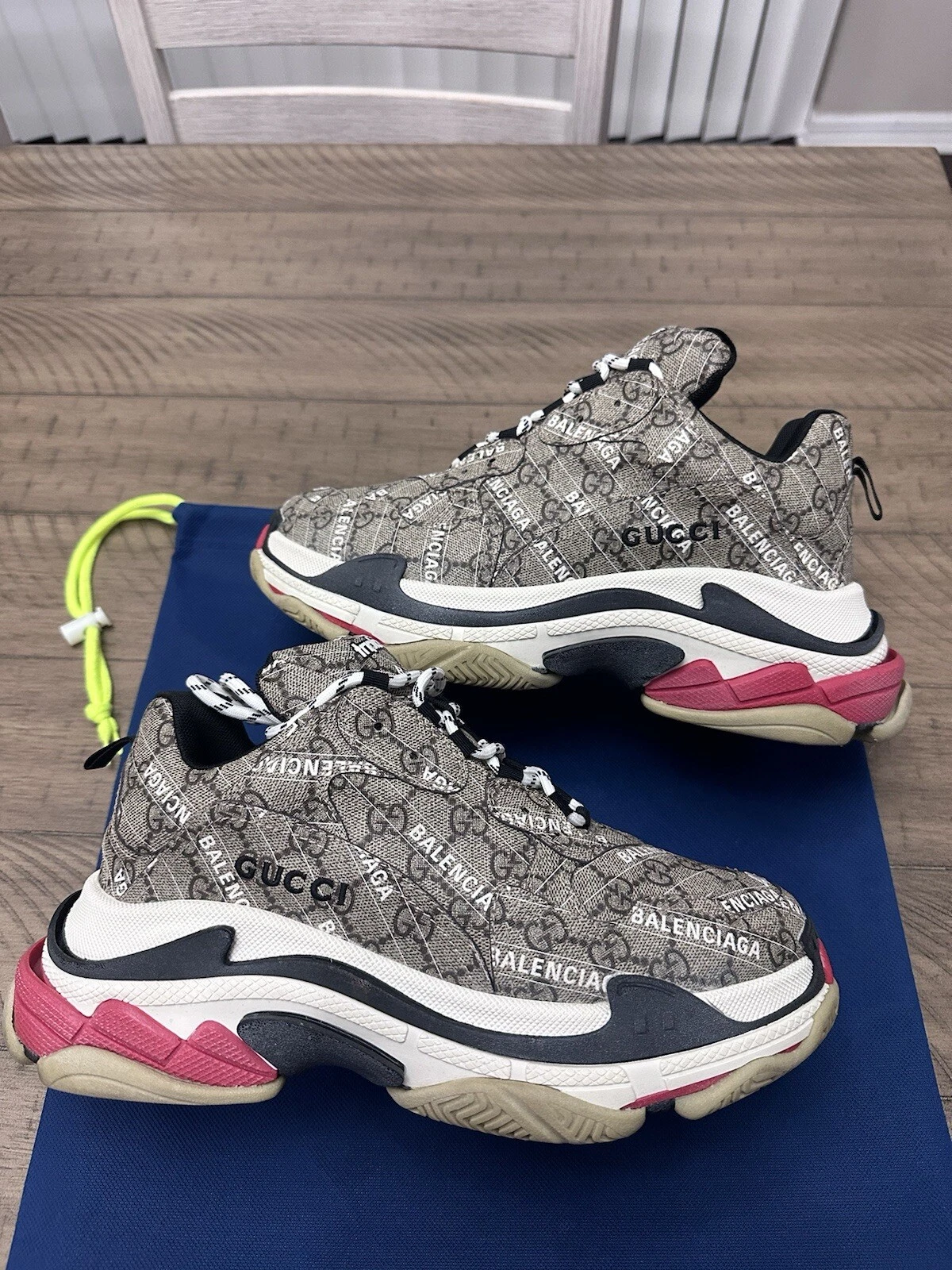 Baskets Gucci x Balenciaga The Hacker Project Triple S taille 10