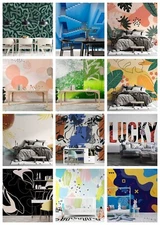 3D Geometric Colorful Self-adhesive Wallpaper Removable Wallpaper Wall Mural