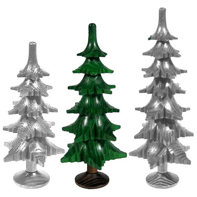 Green Tree Wood Figurine Trunk