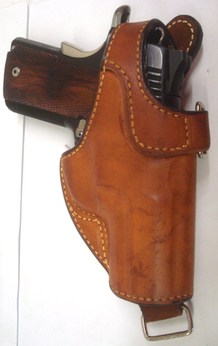 Bianchi RH # 13 SCORPION S&W 39 59 639 5906 Suede Lined Brown Leather Holster - Picture 4 of 13