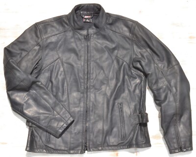 POLO DAMEN MOTORRADJACKE MOTORRAD LEDERJACKE CAFE RACER RETRO 44 46  L - Main Image