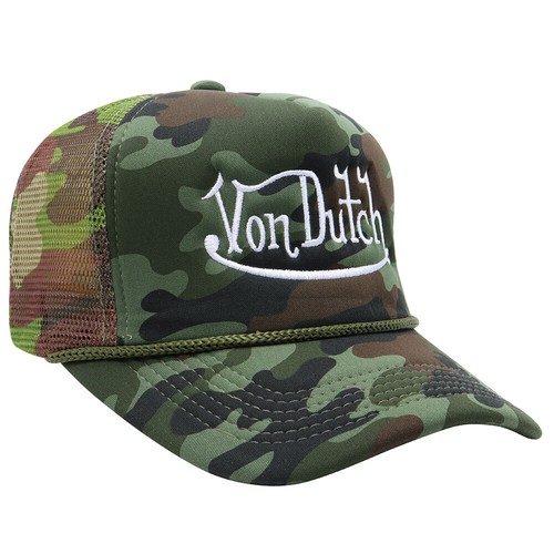 Fashion Plaid Camouflage Embroidered Trucker Hat Breathable Mesh Baseball Cap - Picture 2 of 27
