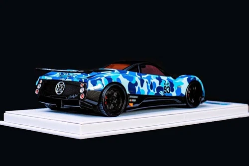1/18 VIP Models Pagani Zonda Blue Bape Camouflage Limited - Picture 3 of 6