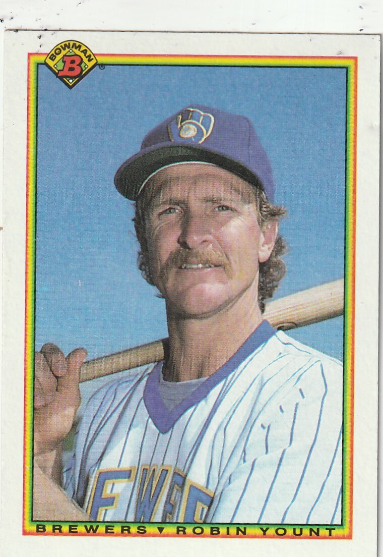 FREE SHIPPING-MINT-1990 Bowman Robin Yount #404 HOF  BREWERS PLUS BONUS CARDS