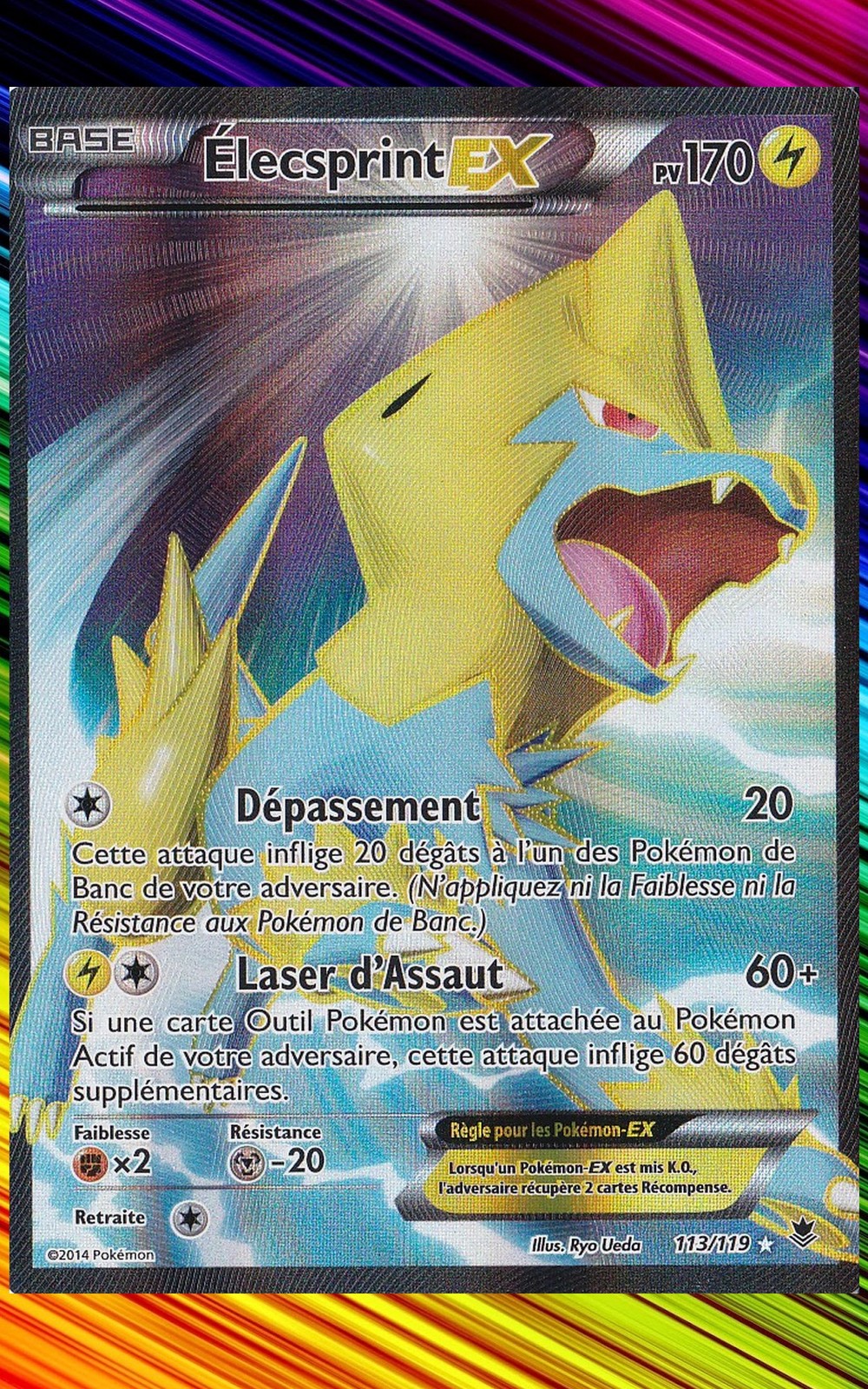 Carte Pokémon Elecsprint EX FA-XY4 Vigueur Spectrale
