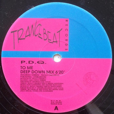 P.D.Q. - To Me (12'')