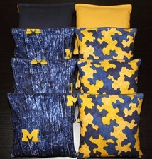 University of MICHIGAN WOLVERINES Camo 8 Cornhole Bean Bags ACA Regulation NEW