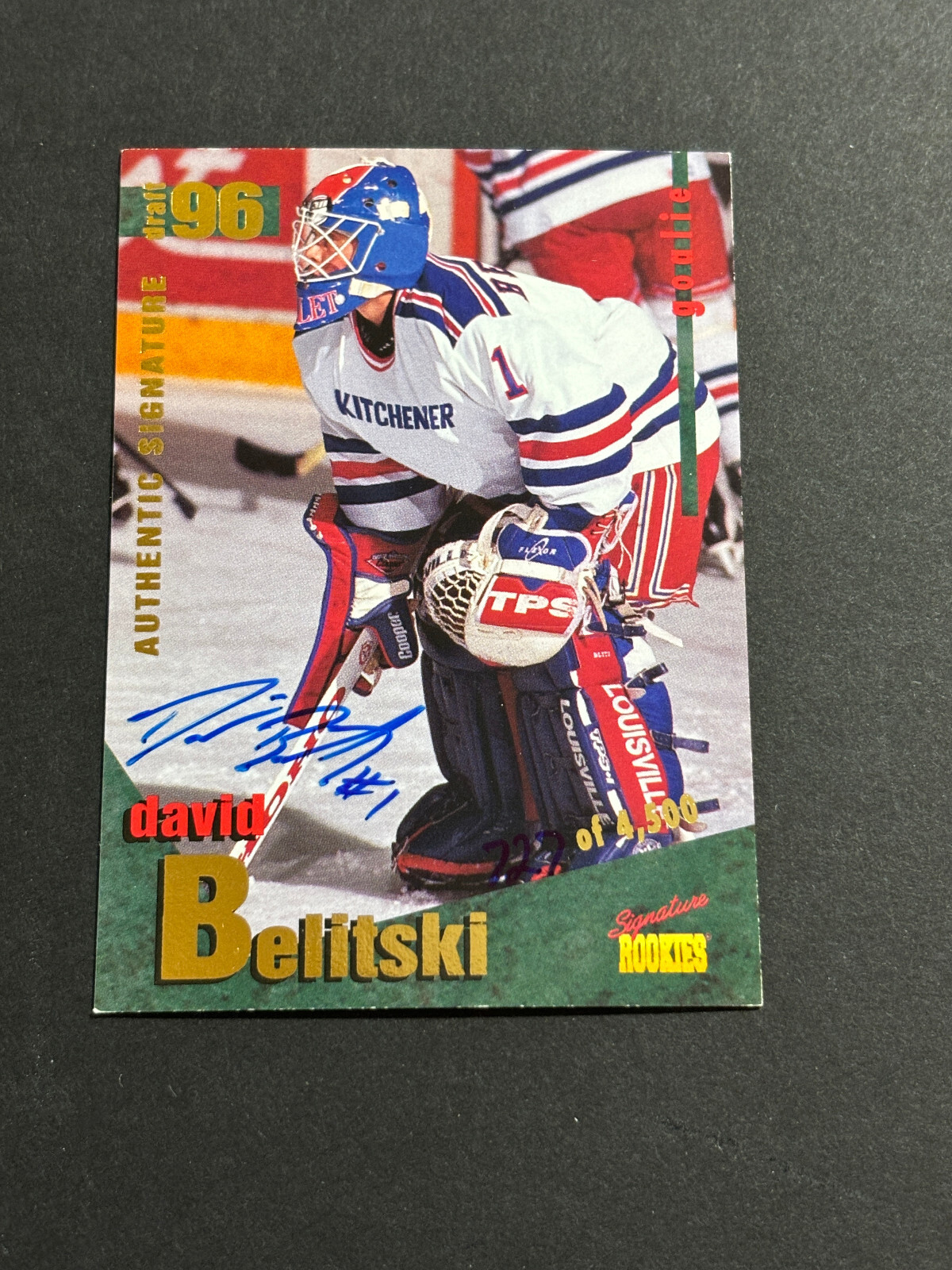 David Belitski Signed 1995 Signature Rookies 96 Draft Auto Hockey Card #3 /4500