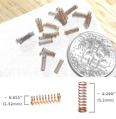 24 Newly Made HO Slot Car TYCO 440-X2 HiTemp Motor Carbon Brush Spring .006'' BTO