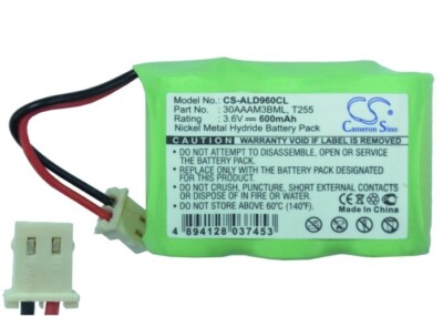 Battery Ni-MH 3.6V 600mAh Type 30AAAM3BML T255 for Audioline 970G, Doro 1450