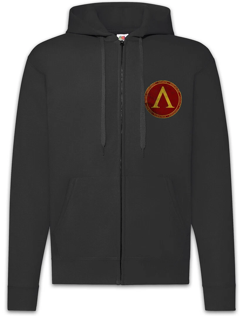 Sparta Zipper Hoodie Polis Spartans Logo 300 Leonidas Symbol Schild Sign