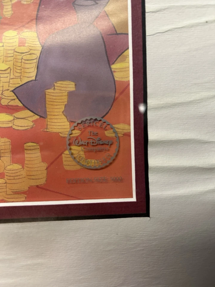 Scrooge Mcduck, 1997, seri-cel с сертификатом подлинности «Деньги в банке» с расписным фоном - Изображение 2 из 4