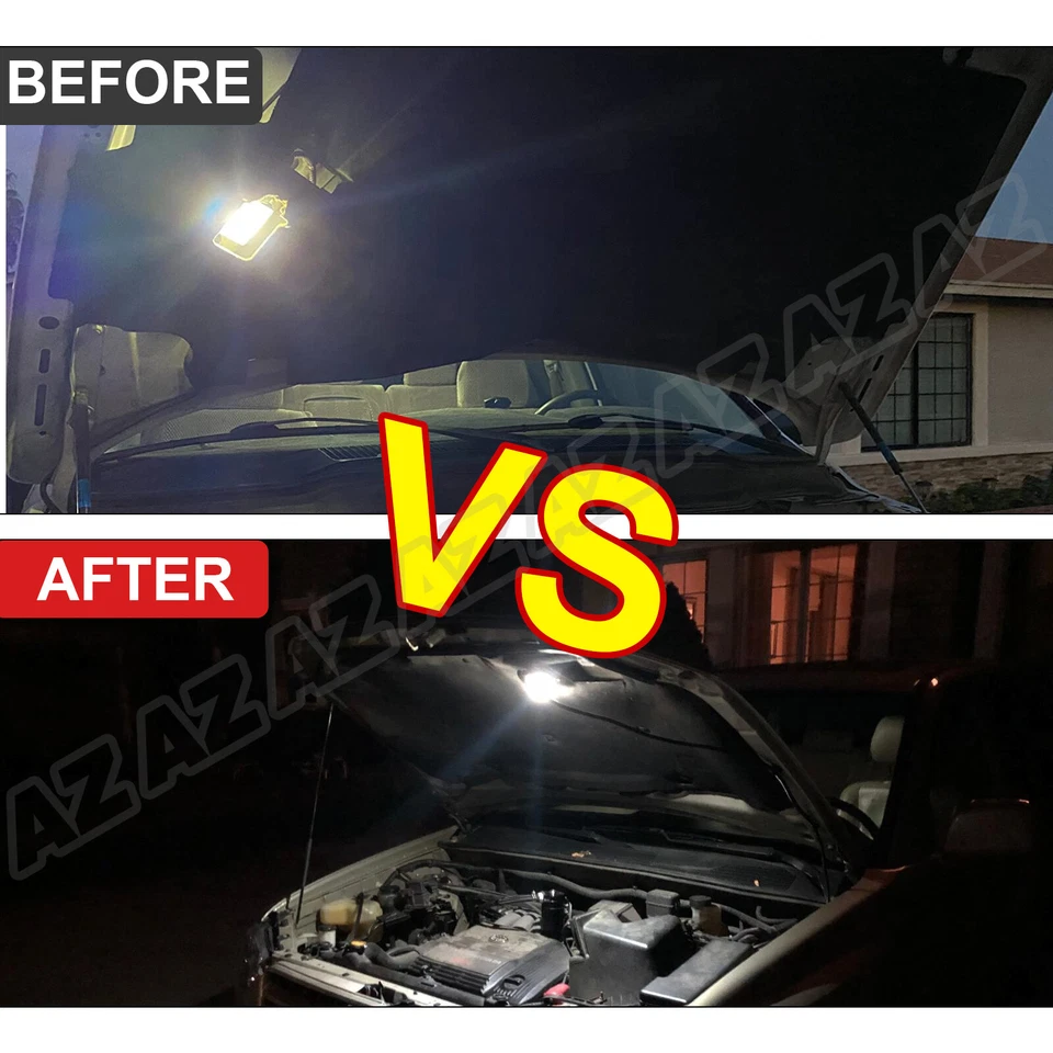 [BRILLANTE] Campana interior Cortesía LED Lámpara Luz Para Ram Wrangler Grand Cherokee Foto 3 de 4