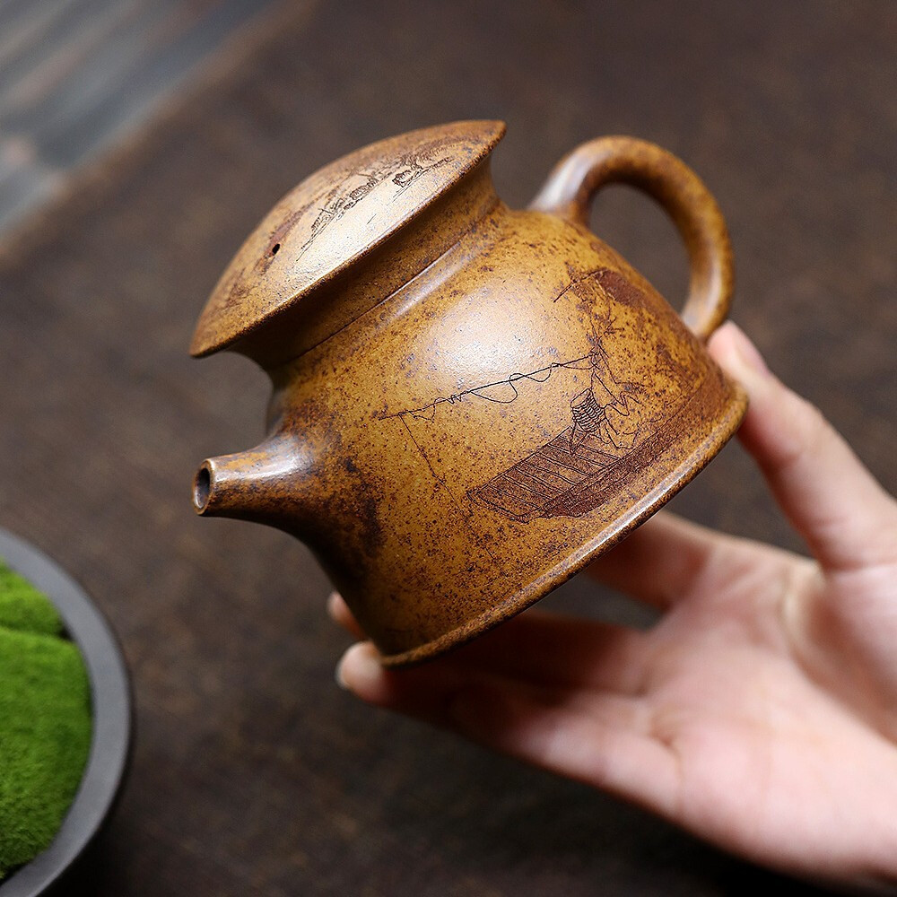 宜興紫砂 宜兴紫砂壶230cc原矿柴烧泡茶壶家用功夫茶具 | eBay