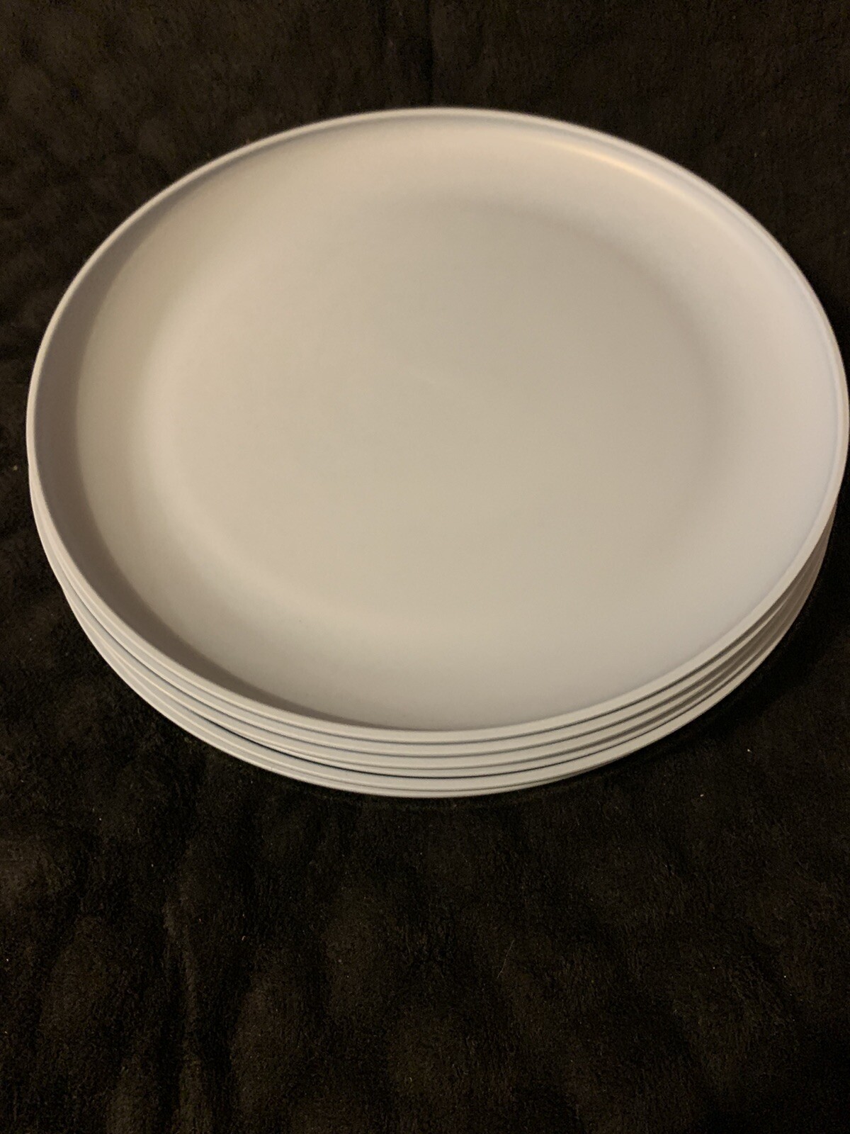Mainstay Plastic Dinnerware Set Of 6 Plates Blue