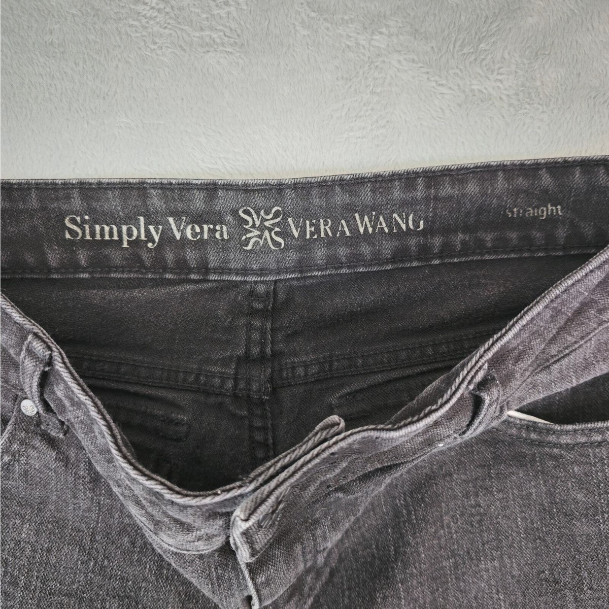 Mid Rise Vera Wang Black Jeans Simply Vera Wang Straight Leg Jeans