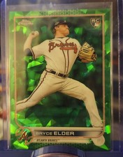 2022 Topps Chrome Bryce Elder Green Cracked Ice 57/75 Rookie RC Atlanta BRAVES