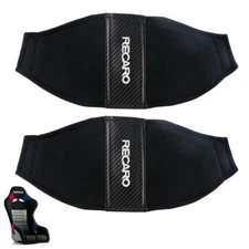 2pcs RECARO Carbon Racing Full Bucket Seat Side Cover Repair Decoration Pads