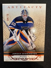 2021-22 Upper Deck Artifacts Hockey Jordan Binnington #33 Autumn /75