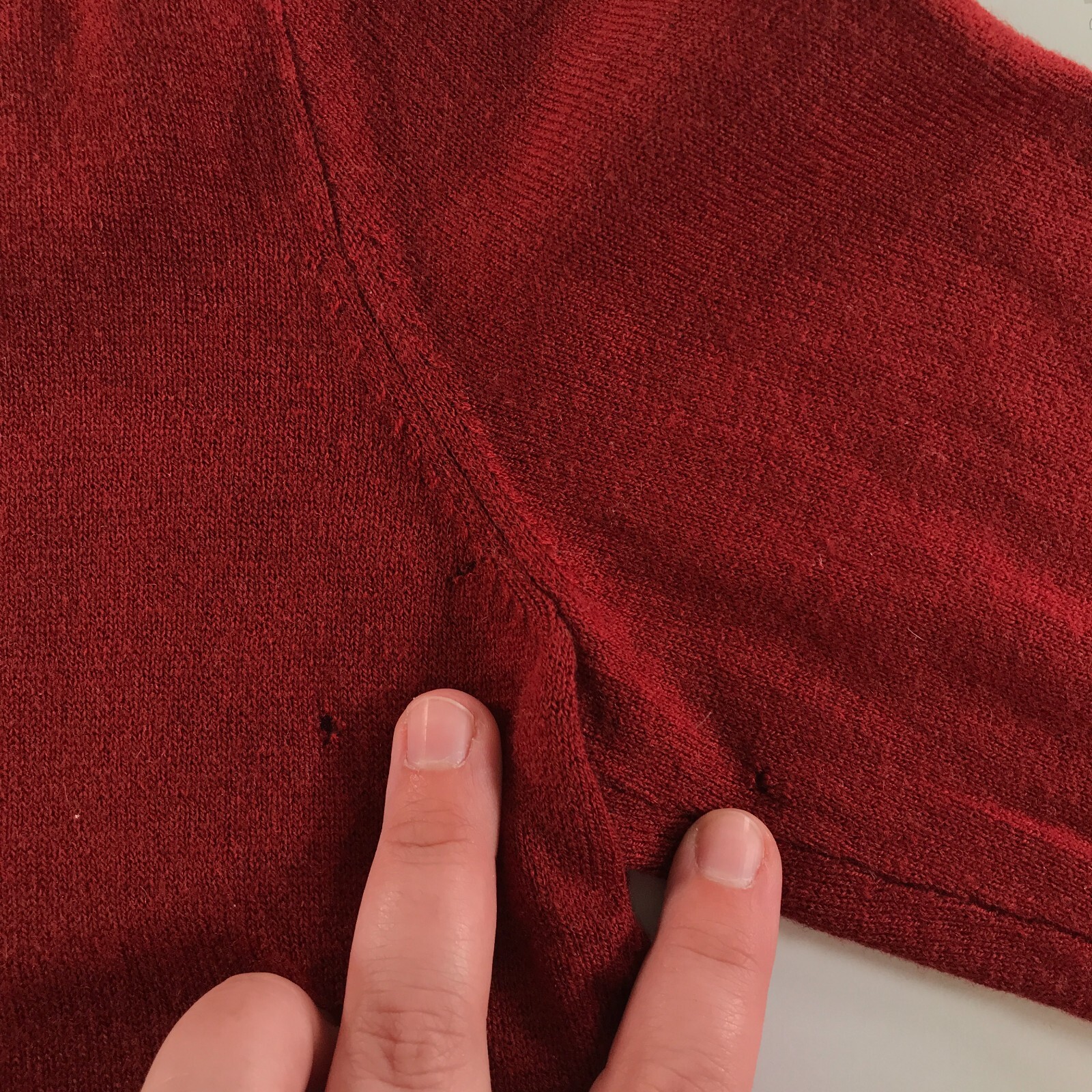 Kate Spade Sweater Womens Medium Red Button Front Beaded Neck thumbnail 9