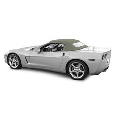 2005-2013 Corvette Convertible Top Wglass Window Stone Twill Vinyl